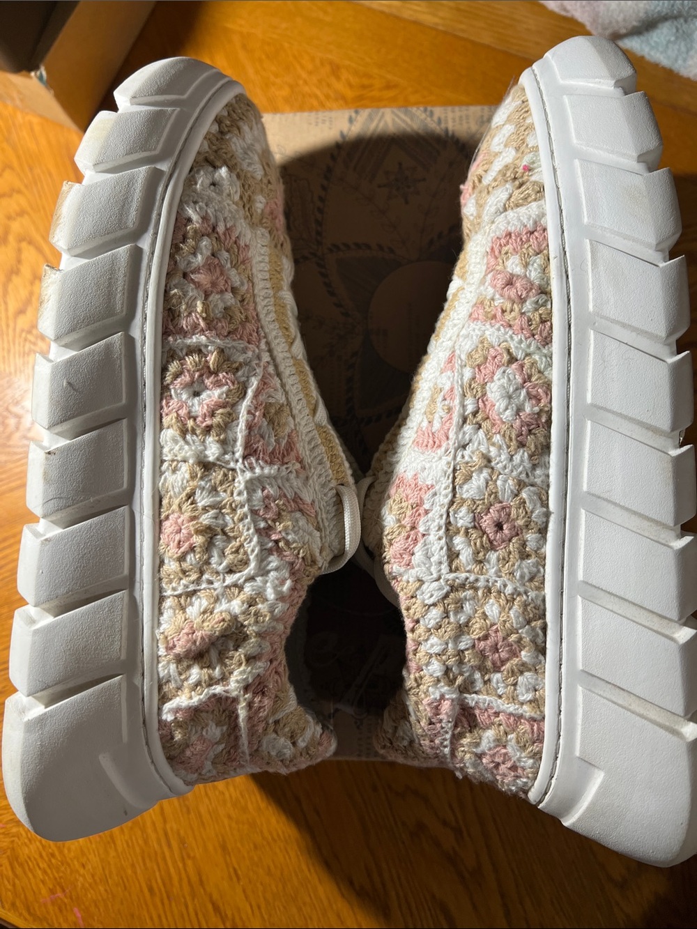 Free People Crochet Knit Catch Me if You Can Platform Sneakers - Picture 5 of 6